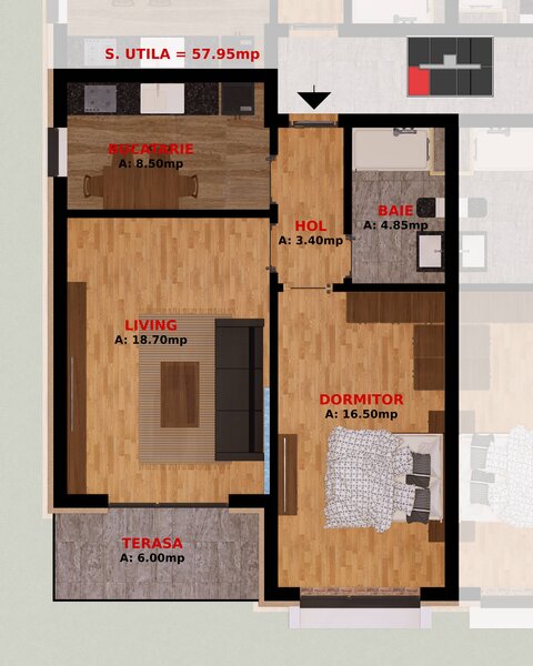 Dobroesti, apartamente 2 camere, TVA inclus