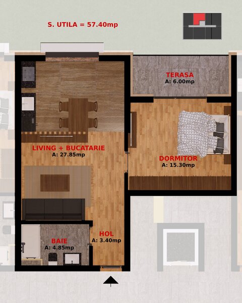 Dobroesti, apartamente 2 camere, TVA inclus